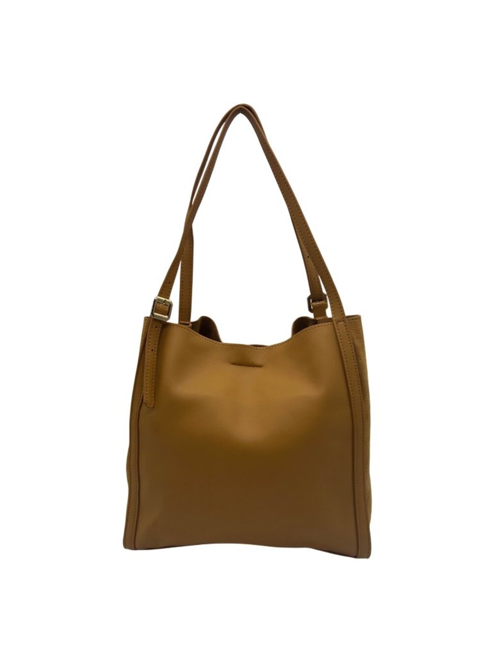 MMS Brands Brown Leather Shoulder Bag